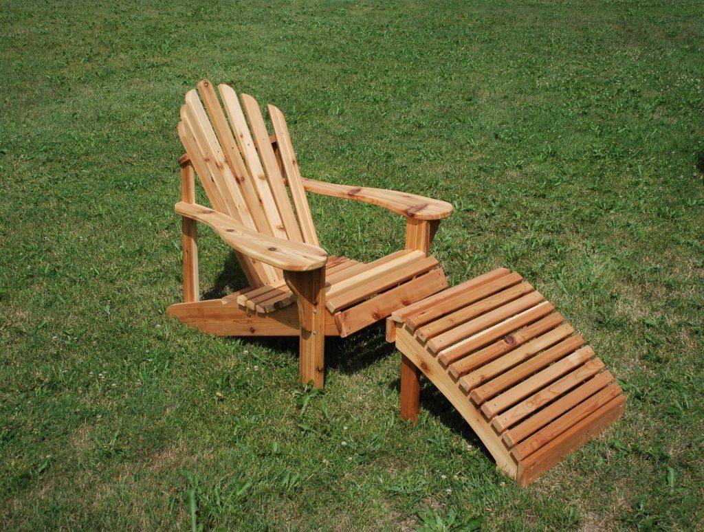 Red Cedar Adirondack Chair with Footstool - Harvest House Store