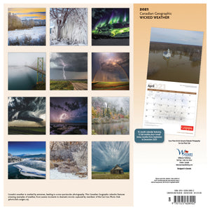 2021 Canadian Geographic-Wicked Weather Wall Calendar - Calendars - 2021 Calendar